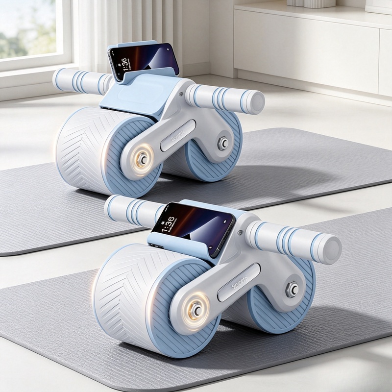 Auto-Rebound Double-Wheel Ab R - đánh giá và giá Ab Roller Wheel With Elbow Support