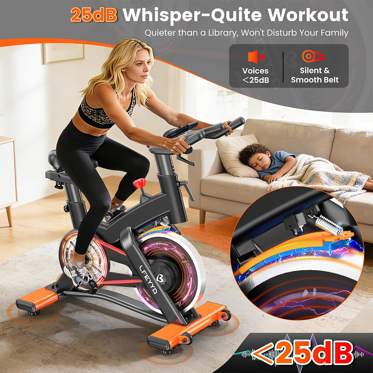 Pooboo Exercise Bike,400LB Mag - đánh giá và giá Exercise Bike Magnetic Resistance