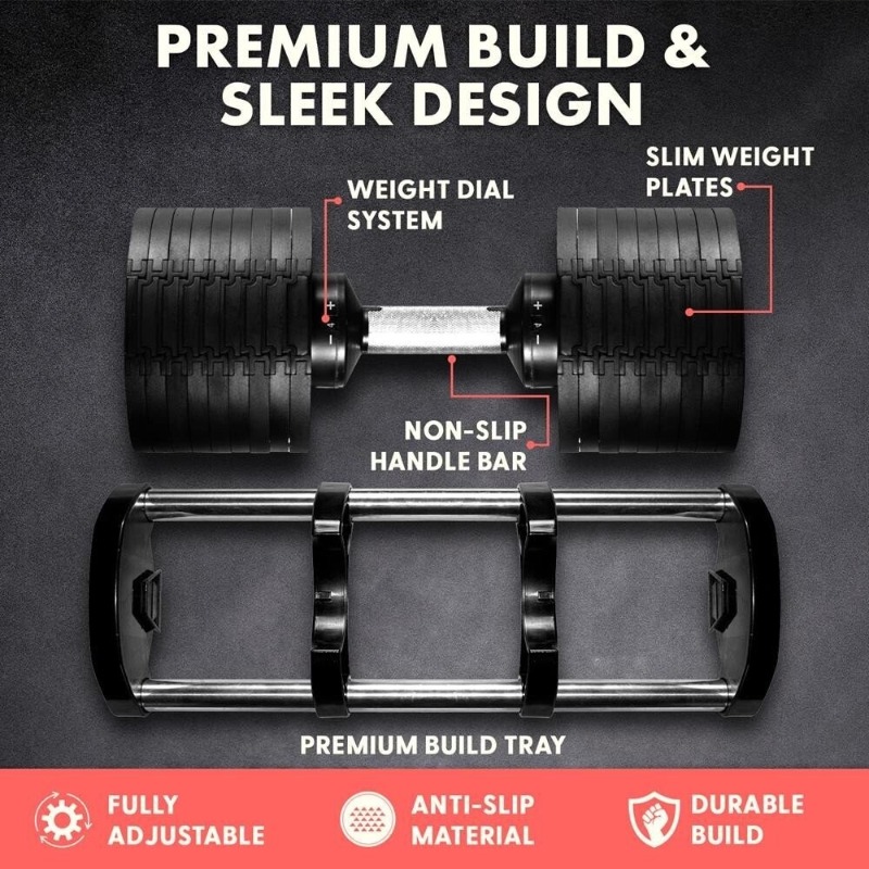 Large Fitness Equipment 70 Lbs - đánh giá và giá Adjustable Dumbbell Pair 40Kg