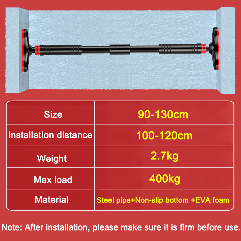 90-130cm Adjustable Pull Up Pu - đánh giá và giá Door Pull Up Bar No Screw